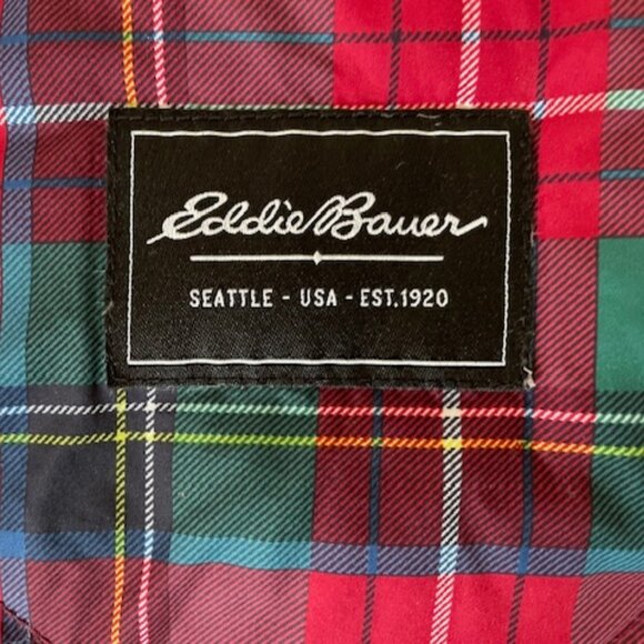 EDDIE BAUER Oversized Cardinal Tartan Plaid Down Throw - Picture 12 of 12